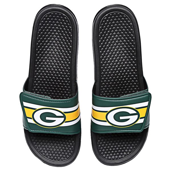 Green Bay Packers NFL Stripe Legacy Sport Slide - Youth 8-16 Online now