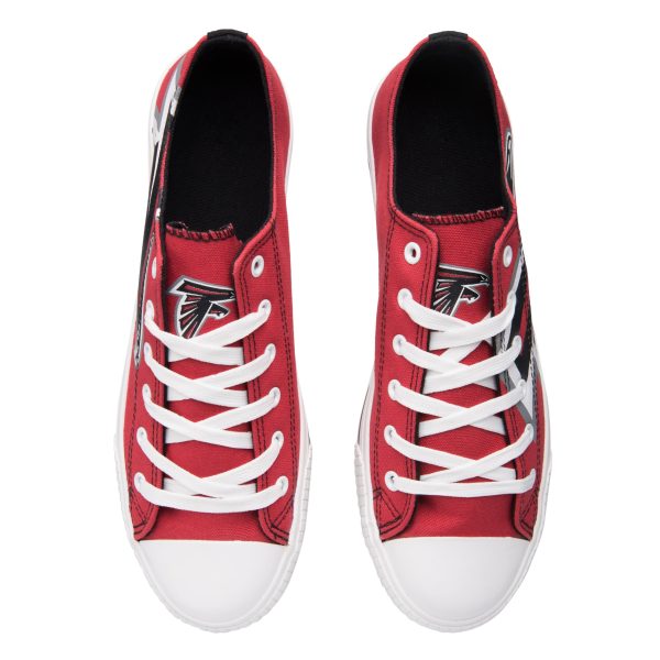 Atlanta Falcons NFL Mens Low Top Big Logo Canvas Shoes Fashion - Image 3