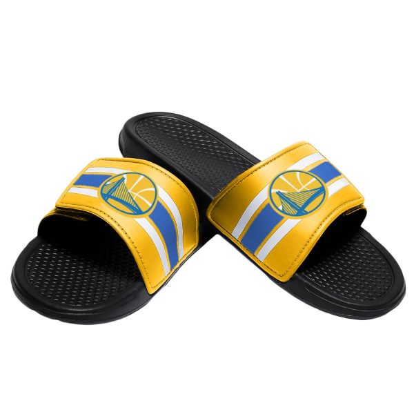 Golden State Warriors NBA Mens Stripe Legacy Sport Slides For Discount
