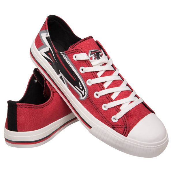 Atlanta Falcons NFL Mens Low Top Big Logo Canvas Shoes Fashion