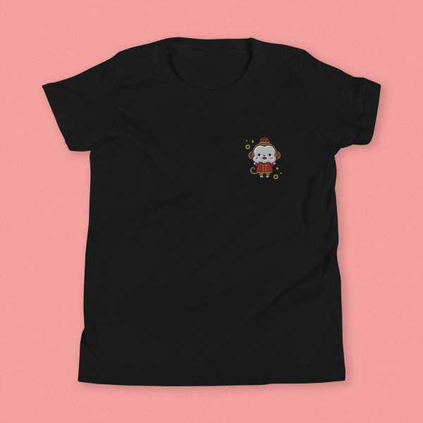Year of the Monkey Embroidered Kids T-Shirt Online Sale - Image 5