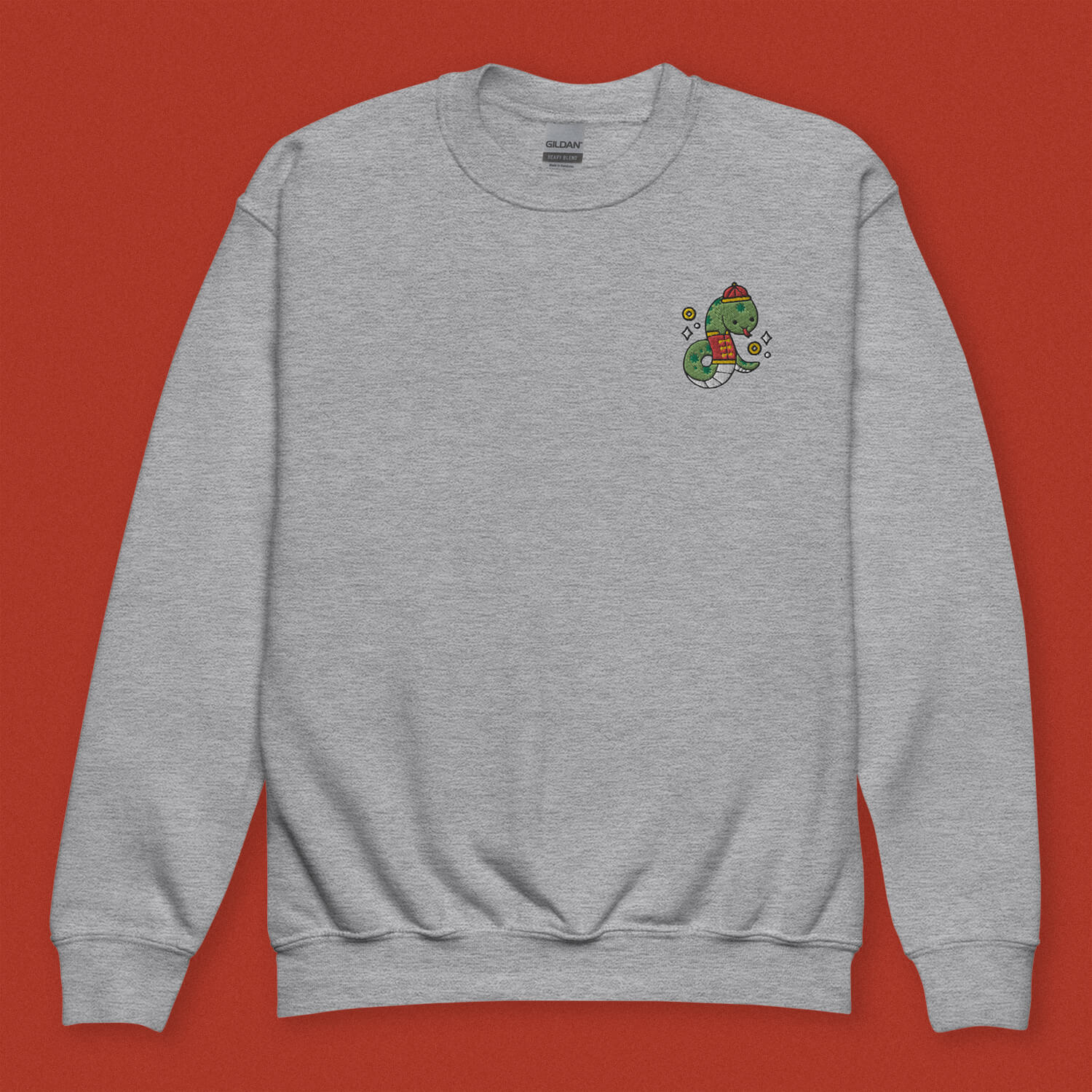Year of the Snake Embroidered Kids Sweatshirt Discount