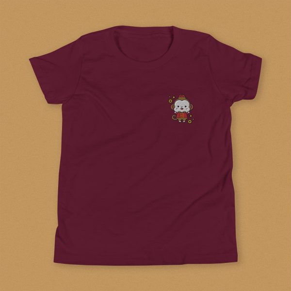 Year of the Monkey Embroidered Kids T-Shirt Online Sale - Image 2